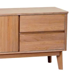 Discount Wohnen 152x60x42 Retro TV Lowboard in Eiche - Adunia