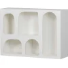 Discount Wohnen 80x53x23 Retro Wandregal in Weiß lackiert - Tom