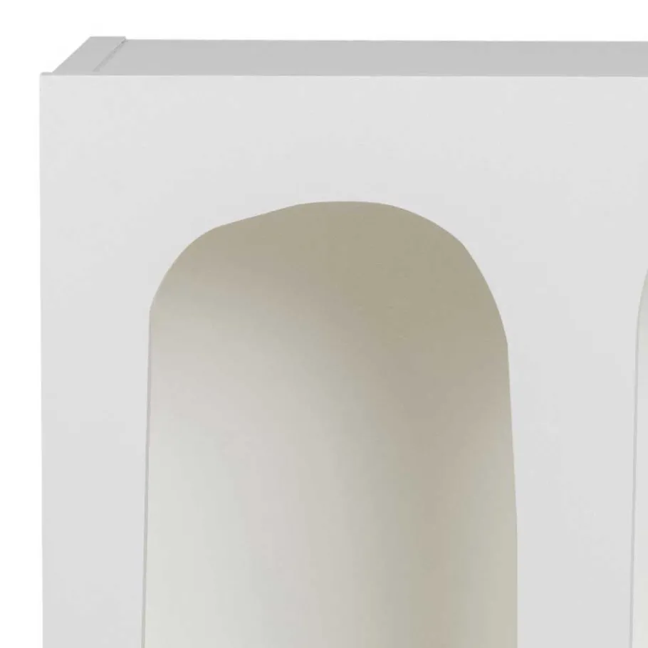 Discount Wohnen 80x53x23 Retro Wandregal in Weiß lackiert - Tom