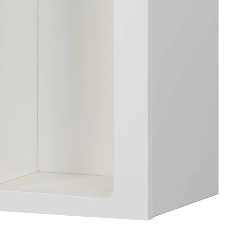Discount Wohnen 80x53x23 Retro Wandregal in Weiß lackiert - Tom