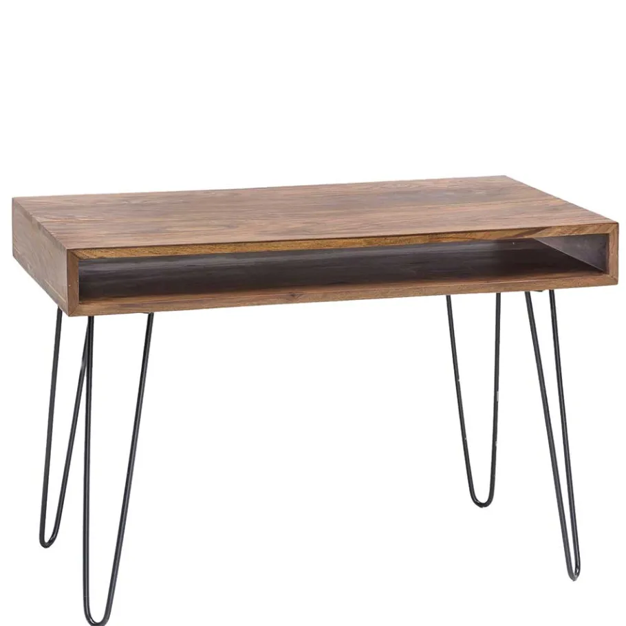 Clearance Wohnen 110x76x60 Retrodesign Schreibtisch aus Sheesham Holz - Seriacus