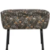 Outlet Wohnen 55x40x46 Retrohocker mit Samt Blumen Muster - Esdrega