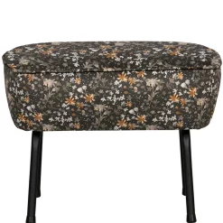 Outlet Wohnen 55x40x46 Retrohocker mit Samt Blumen Muster - Esdrega