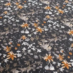 Outlet Wohnen 55x40x46 Retrohocker mit Samt Blumen Muster - Esdrega