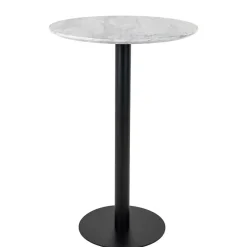 Outlet Wohnen 70x105x70 Runder Stehtisch in Marmoroptik - Fredira