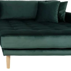 New Wohnen 290x76x170 Samt Ecksofa im Skandi Design - Bonisa