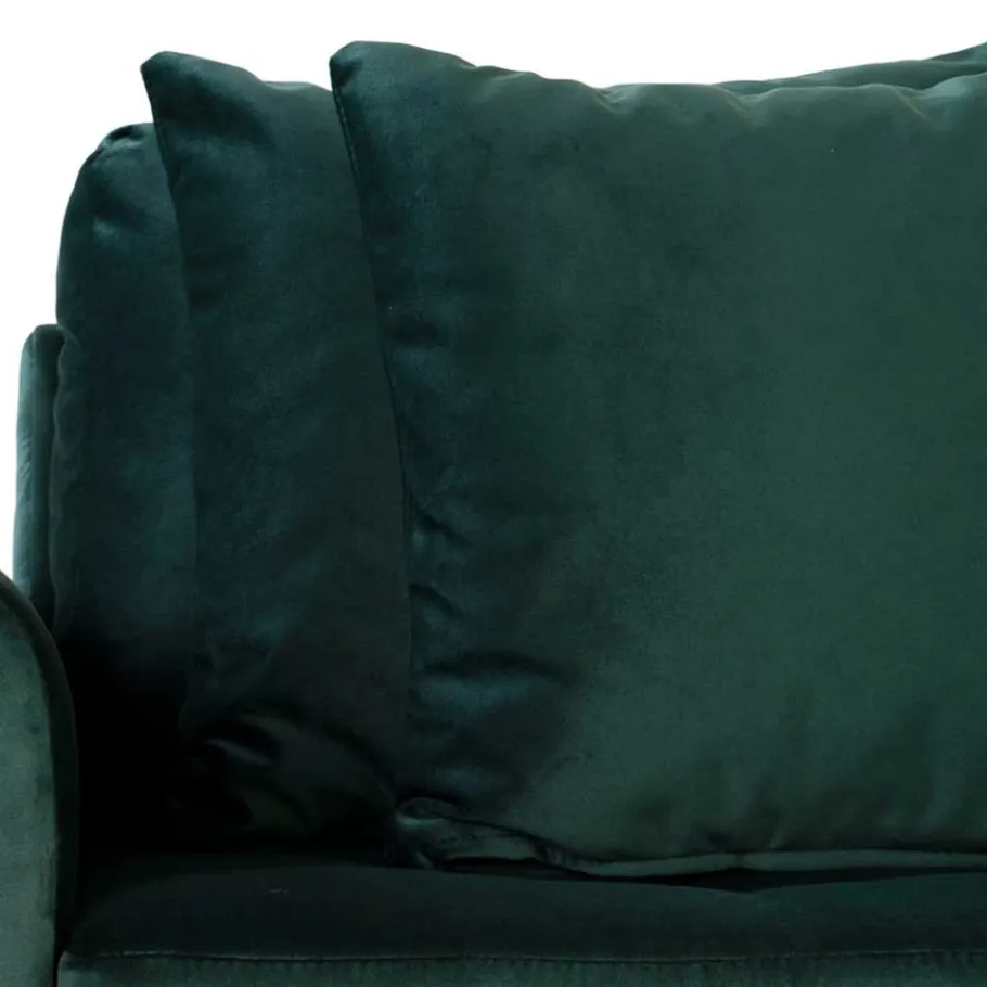 New Wohnen 290x76x170 Samt Ecksofa im Skandi Design - Bonisa