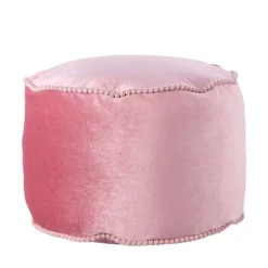 Hot Wohnen 47x32x47 Samt Hocker Pouf in Rosa - Strada