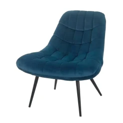 Online Wohnen 76x86x86 Samt Loungestuhl in Blau - Sixtys