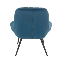 Online Wohnen 76x86x86 Samt Loungestuhl in Blau - Sixtys