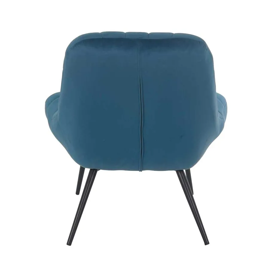 Online Wohnen 76x86x86 Samt Loungestuhl in Blau - Sixtys