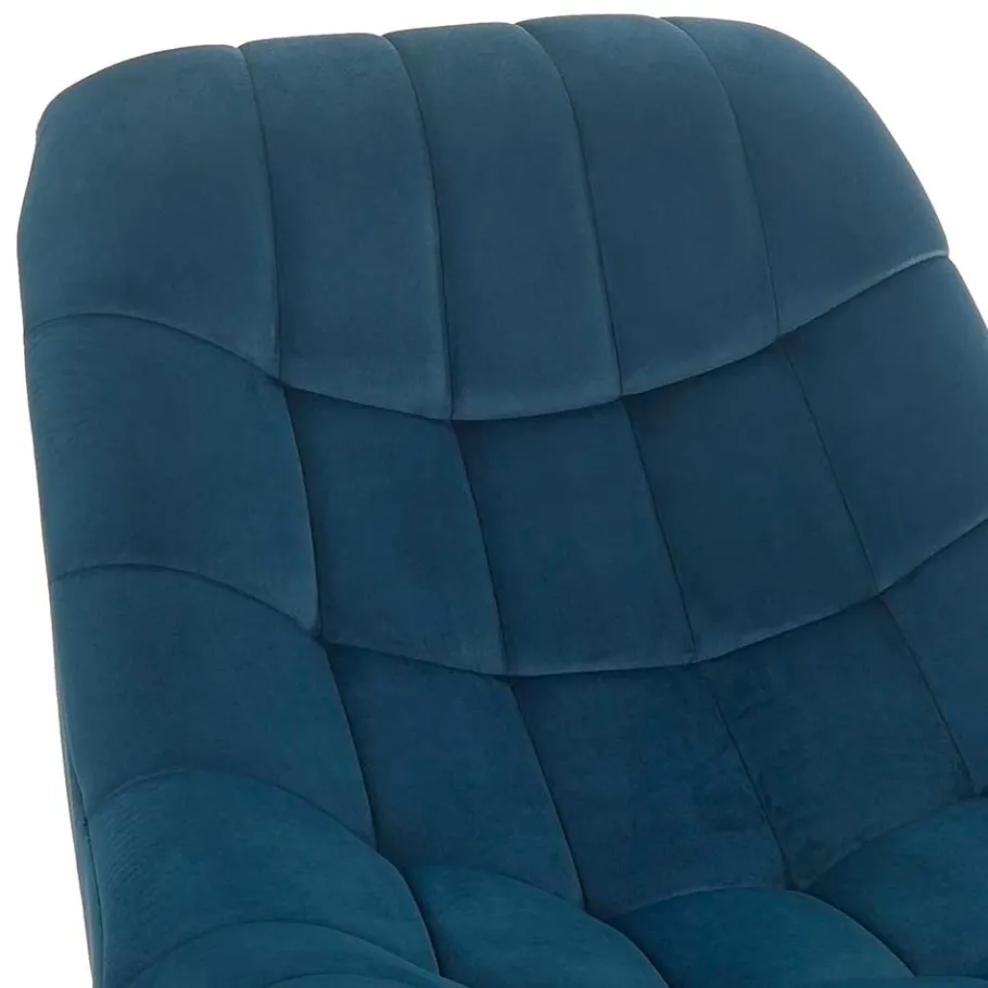Online Wohnen 76x86x86 Samt Loungestuhl in Blau - Sixtys