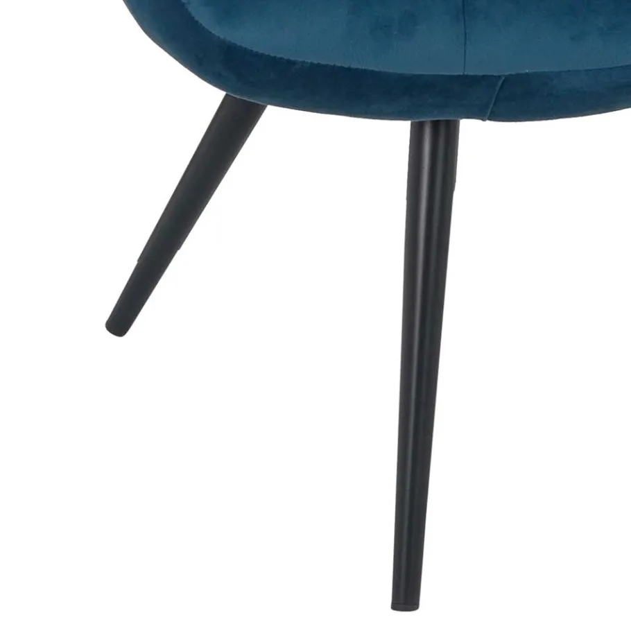 Online Wohnen 76x86x86 Samt Loungestuhl in Blau - Sixtys