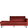 New Wohnen 203x85x86 Samt Sofaliege in Rotbraun - Enzing