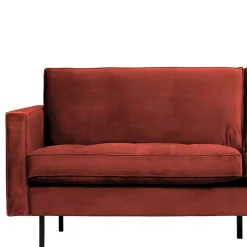 Sale Wohnen 230x83x88 Samt Wohnzimmercouch in Kastanien Braun - Enzing