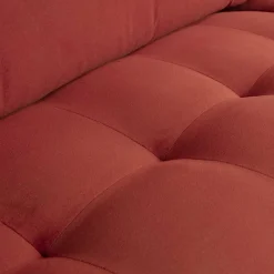 Sale Wohnen 230x83x88 Samt Wohnzimmercouch in Kastanien Braun - Enzing