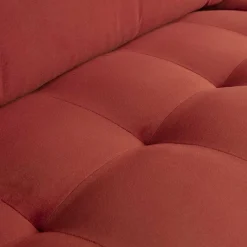 Sale Wohnen 230x83x88 Samt Wohnzimmercouch in Kastanien Braun - Enzing