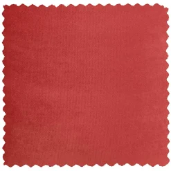 Discount Wohnen 46x46x46 Samthocker im Retro Style in Rot - Colin