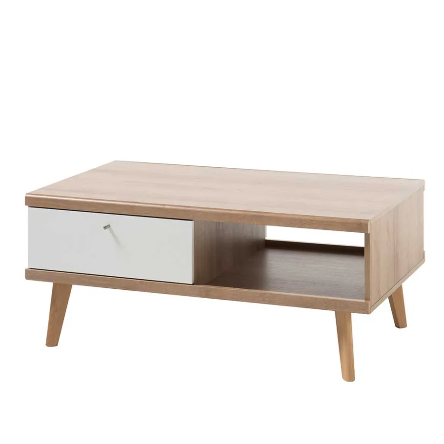 Best Wohnen 107x46x67 Scandi Couchtisch mit Stauraum - Cablos