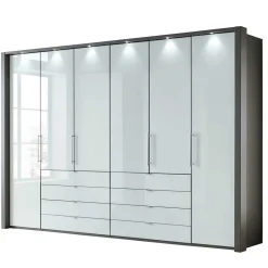 Discount Wohnen 307x240x58 Schlafzimmerschrank mit Falttüren - Audra