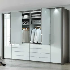 Discount Wohnen 307x240x58 Schlafzimmerschrank mit Falttüren - Audra