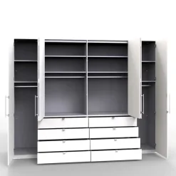 Discount Wohnen 307x240x58 Schlafzimmerschrank mit Falttüren - Audra