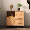New Wohnen 97x95x45 Schrank mit Fach & Schubladen & Türen - Kerfa