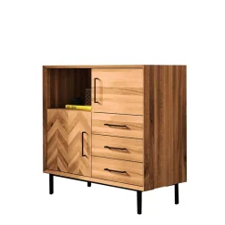 New Wohnen 97x95x45 Schrank mit Fach & Schubladen & Türen - Kerfa