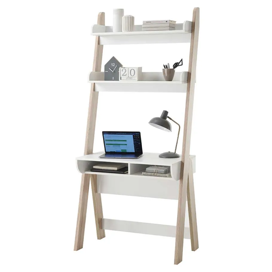 Sale Wohnen 85x182x48 Schreibtisch im Regal in Weiß - Igliov