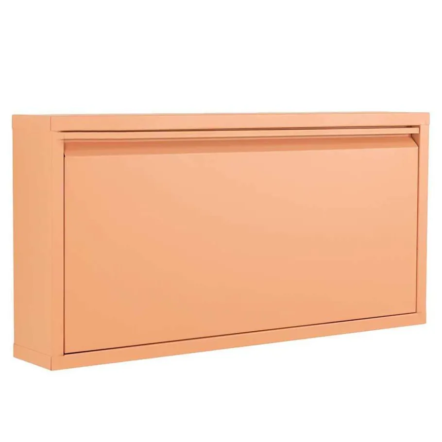Online Wohnen 75x38x13 Schuhschrank mit Klappe aus Stahl - Manty