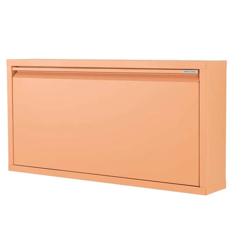 Online Wohnen 75x38x13 Schuhschrank mit Klappe aus Stahl - Manty