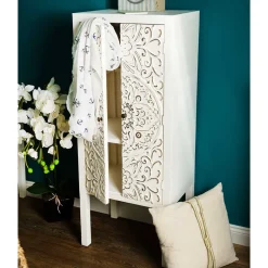 Sale Wohnen 50x121x36 Shabby Chic Schrank mit Ornament Muster - Acacio