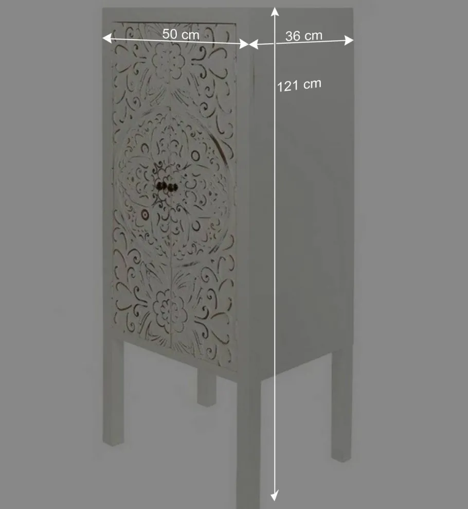 Sale Wohnen 50x121x36 Shabby Chic Schrank mit Ornament Muster - Acacio
