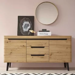 New Wohnen 160x83x40 Sideboard im Skandi Chic modern - Olcian