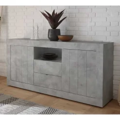 Discount Wohnen 184x86x43 Sideboard in Beton Nachbildung - Lary