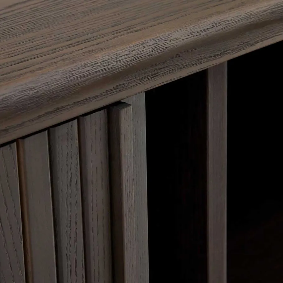 Wohnen 180x75x40 Sideboard in Schwarzbraun Esche - Tadaco
