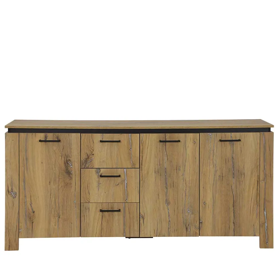 Clearance Wohnen 180x86x38 Sideboard in Zinneiche Optik - Traudarian