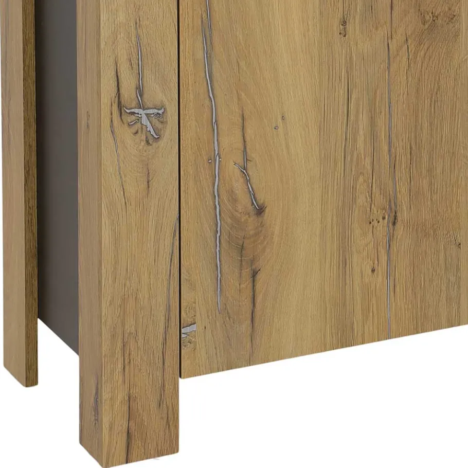 Clearance Wohnen 180x86x38 Sideboard in Zinneiche Optik - Traudarian