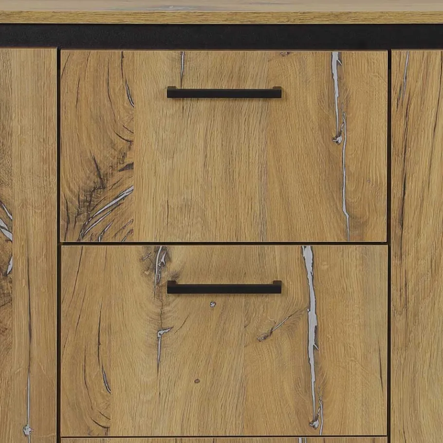 Clearance Wohnen 180x86x38 Sideboard in Zinneiche Optik - Traudarian
