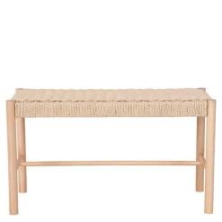 Sale Wohnen 80x45x35 Sitzbank aus Kordel Geflecht - Vanadrino