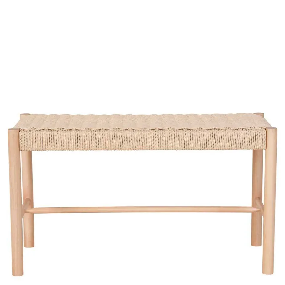 Sale Wohnen 80x45x35 Sitzbank aus Kordel Geflecht - Vanadrino
