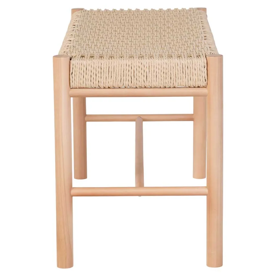 Sale Wohnen 80x45x35 Sitzbank aus Kordel Geflecht - Vanadrino