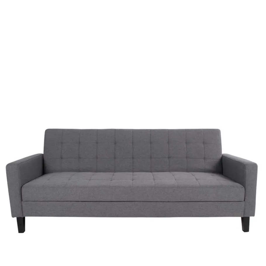 Best Wohnen 204x81x85 3-Sitzer Schlafsofa in Grau - Industry