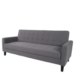 Best Wohnen 204x81x85 3-Sitzer Schlafsofa in Grau - Industry