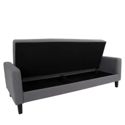 Best Wohnen 204x81x85 3-Sitzer Schlafsofa in Grau - Industry