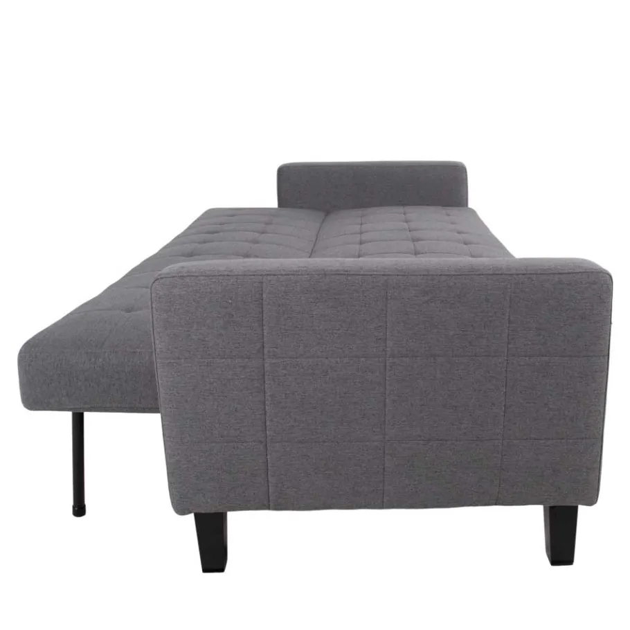 Best Wohnen 204x81x85 3-Sitzer Schlafsofa in Grau - Industry