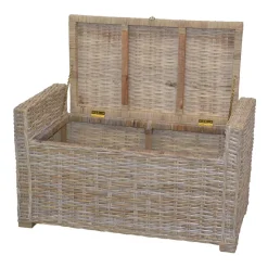 Hot Wohnen 90x51x45 Sitztruhe aus Rattan Geflecht - Oleda