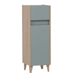 Clearance Wohnen 30x90x33 Skandi Bad Unterschrank in Hellblau - Settas
