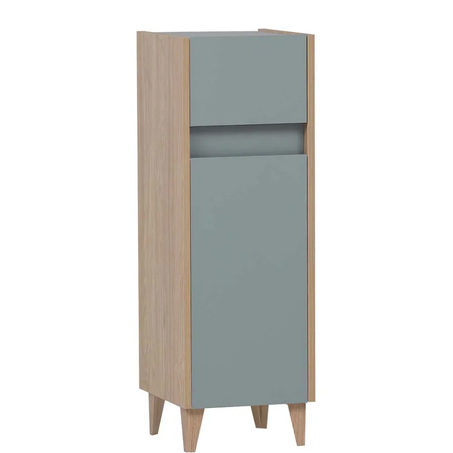 Clearance Wohnen 30x90x33 Skandi Bad Unterschrank in Hellblau - Settas