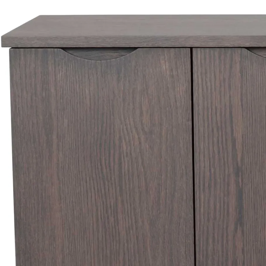 Clearance Wohnen 150x85x40 Skandi Sideboard in Eiche Dunkelbraun - Lomarios
